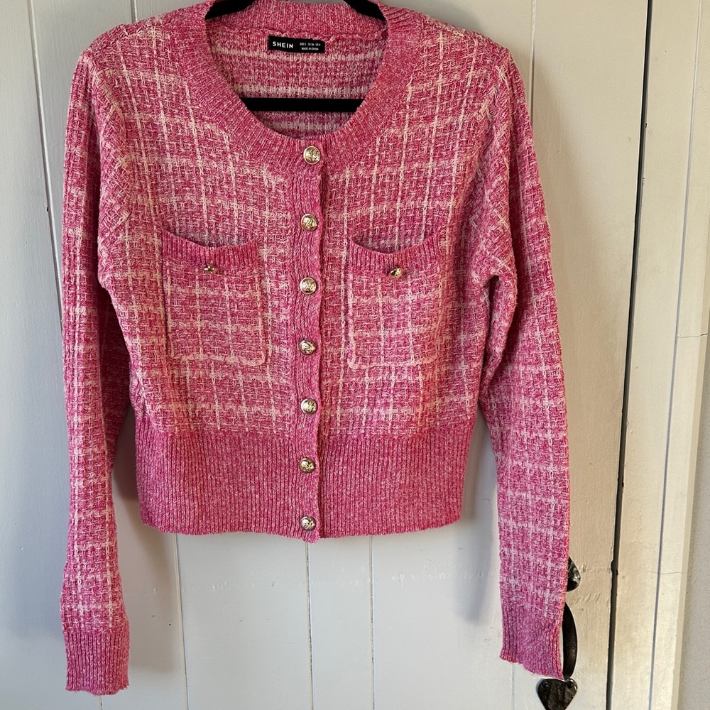 Pink cardigan